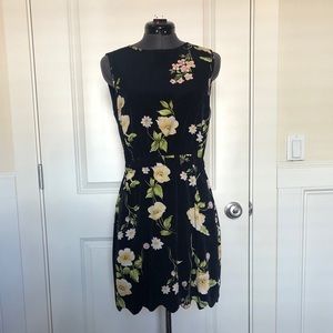 Navy Floral Cocktail Dress